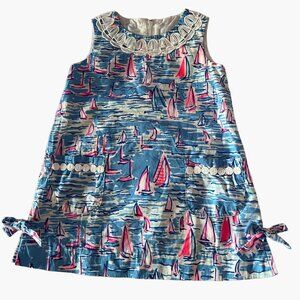 Lilly Pulitzer Sailboat Shift Dress Lined Pockets Size 2 2 sets available multip